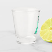 cartoon die haaien glimlacht blauw groen oceaandie shot glas (Links)