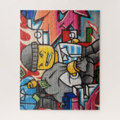 cartoon dief legpuzzel (Verticaal)
