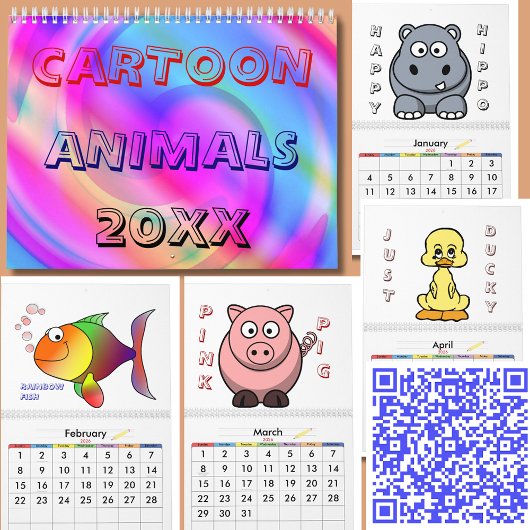 Cartoon Dieren 20XX Kalender
