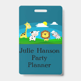Cartoon dieren badge