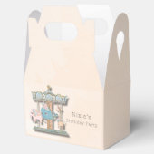 Cartoon Dieren Carrousel Verjaardagsfeest Bedankdoosjes (Geopend)