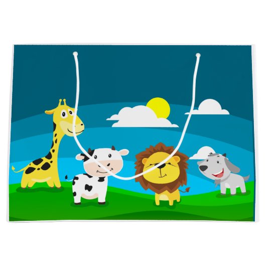 Cartoon dieren groot cadeauzakje (Voorkant)