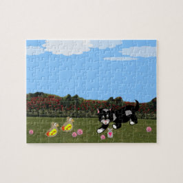 Cartoon Dieren in de tuin Puzzle Legpuzzel