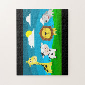 Cartoon dieren legpuzzel (Verticaal)