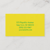 Cartoon dieren op de trein Kinderdagverblijven Visitekaartje (Achterkant)