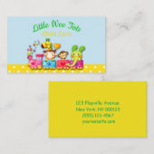 Cartoon dieren op de trein Kinderdagverblijven Visitekaartje (Voorkant / Achterkant)