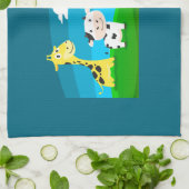 Cartoon dieren           theedoek (Gevouwen)
