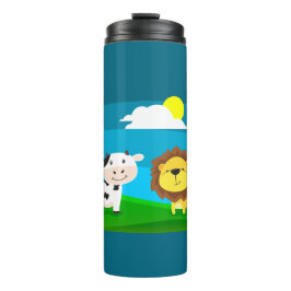 Cartoon dieren     thermosbeker