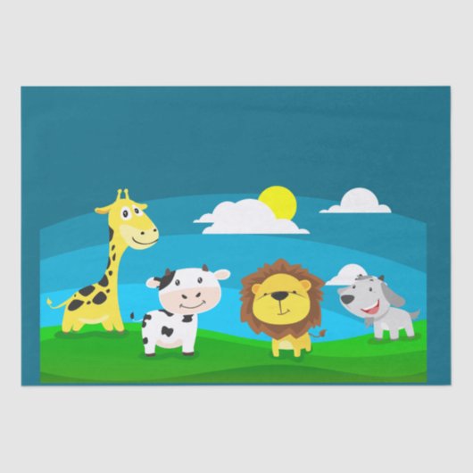 Cartoon dieren     tissuepapier (Voorkant)