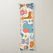 Cartoon dierpatroon lichaamskussen (Achterkant (Verticaal))