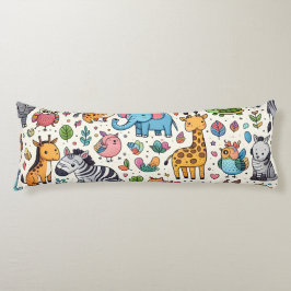 Cartoon dierpatroon lichaamskussen