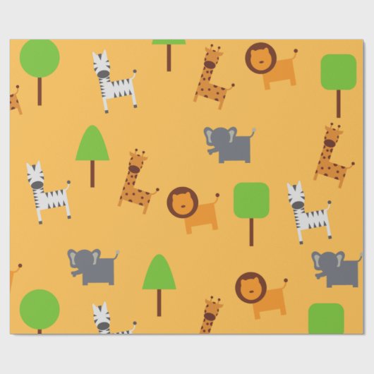 Cartoon Dierthema Verpakkingspapier Cadeaupapier (Vlak)