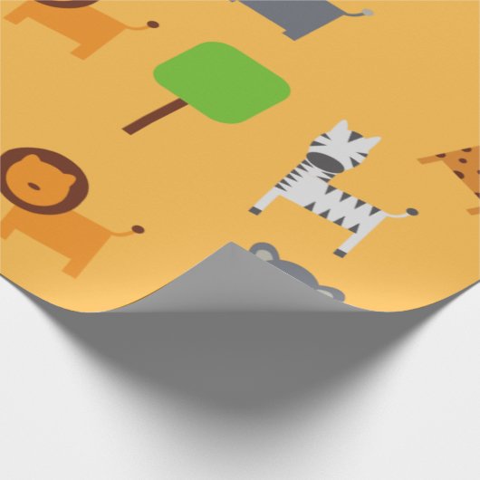 Cartoon Dierthema Verpakkingspapier Cadeaupapier (Hoek)