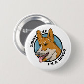 Cartoon Dingo Ronde Button 5,7 Cm (Voorkant /achterkant)