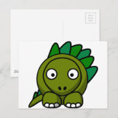 Cartoon Dinosaur Briefkaart (Voorkant / Achterkant)