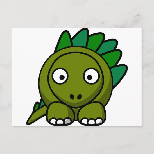 Cartoon Dinosaur Briefkaart (Voorkant)