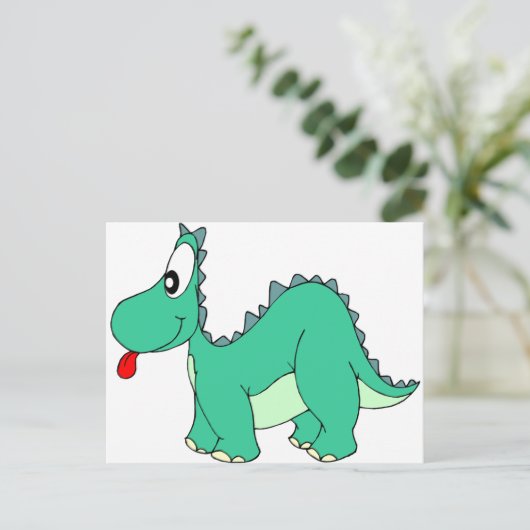 Cartoon Dinosaur Briefkaart (Staand voorkant)