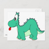 Cartoon Dinosaur Briefkaart (Voorkant / Achterkant)