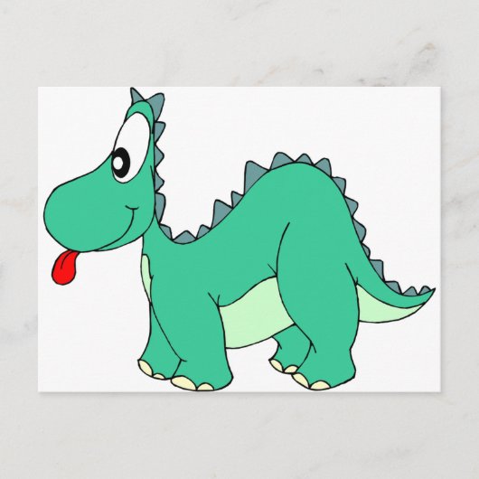 Cartoon Dinosaur Briefkaart (Voorkant)