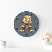 Cartoon Dinosaur Clock Grote Klok (Huis)