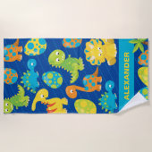 Cartoon Dinosaur Pattern Boys Summer  Strandlaken (Voorkant)