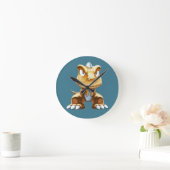 Cartoon Dinosaur Ronde Klok (Huis)