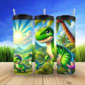 Cartoon Dinosaurs Oerwoud Fun Thermosbeker