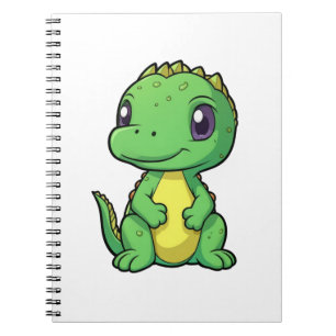 Cartoon dinosaurus illustratie notitieboek