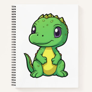 Cartoon dinosaurus illustratie notitieboek