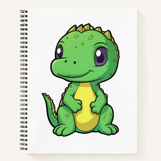 Cartoon dinosaurus illustratie notitieboek (Voorkant)