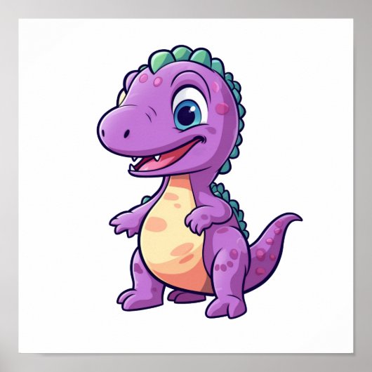 Cartoon dinosaurus illustratie poster (Voorkant)