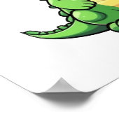 Cartoon dinosaurus illustratie poster (Hoek)