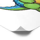 Cartoon dinosaurus illustratie poster (Hoek)
