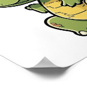 Cartoon dinosaurus illustratie poster (Hoek)