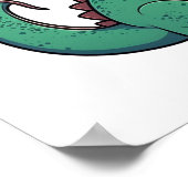 Cartoon dinosaurus illustratie poster (Hoek)