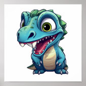 Cartoon dinosaurus illustratie poster (Voorkant)