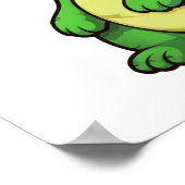 Cartoon dinosaurus illustratie poster (Hoek)