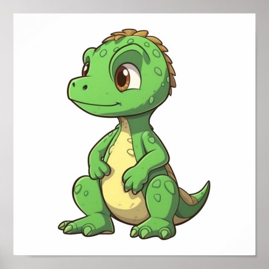 Cartoon dinosaurus illustratie poster (Voorkant)