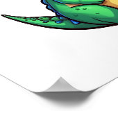 Cartoon dinosaurus illustratie poster (Hoek)