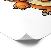 Cartoon dinosaurus illustratie poster (Hoek)