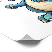 Cartoon dinosaurus illustratie poster (Hoek)