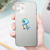 Cartoon dinosaurus illustratie sticker (Telefoon)