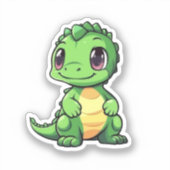 Cartoon dinosaurus illustratie sticker (Voorkant)
