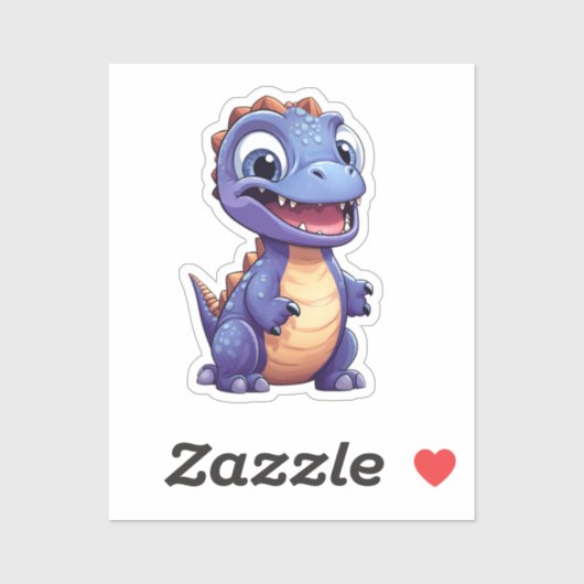 Cartoon-dinosaurus Sticker (Vel)