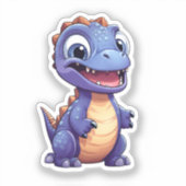 Cartoon-dinosaurus Sticker (Voorkant)