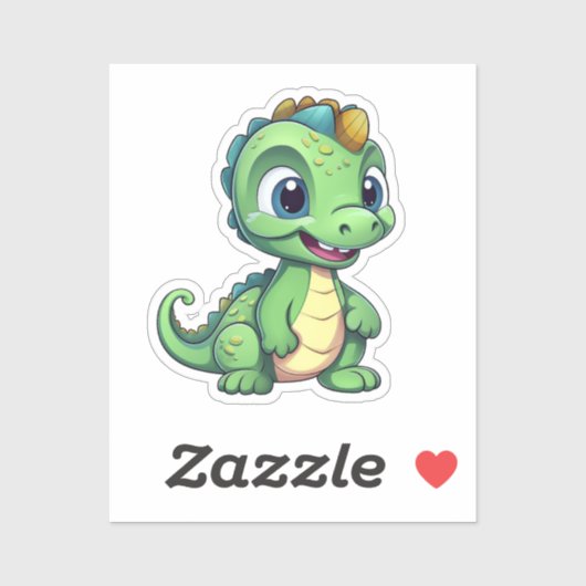 Cartoon-dinosaurus Sticker (Vel)