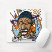 Cartoon DJ-tekenontwerp Muismat (Met muis)