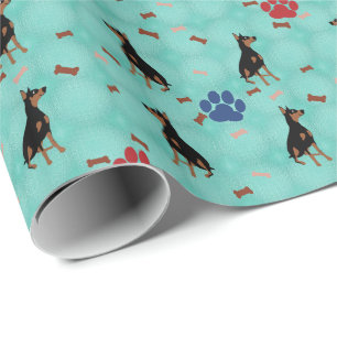 Cartoon Doberman Cadeaupapier