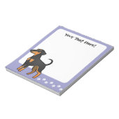 Cartoon Doberman Pinscher (floppy ears) Notitieblok (Linkerzijde)