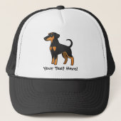 Cartoon Doberman Pinscher (floppy ears) Trucker Pet (Voorkant)